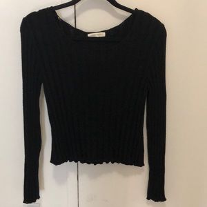 Black cropped sweater